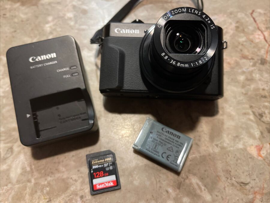 Canon PowerShot G7 X Mark II 20.1MP Compact Camera - Black Clean 128GB