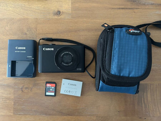 Canon PowerShot S110 12.1MP Digital Camera - Black