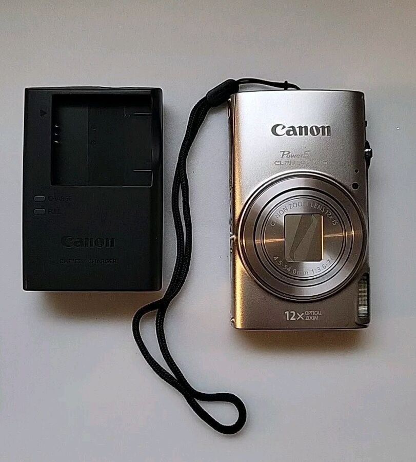 Canon PowerShot ELPH 360 HS 12x MP Digital Camera - Silver