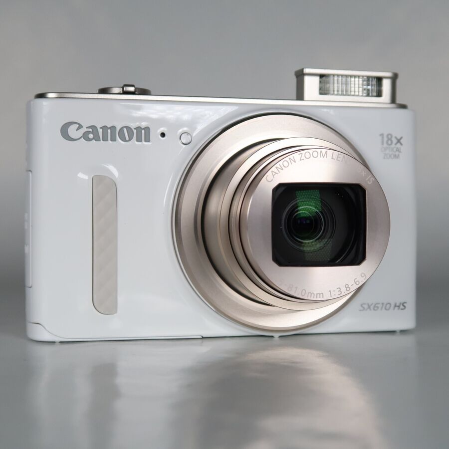 [New] Canon PowerShot SX610 HS 20.2MP Digital Camera White Full Original Pack-