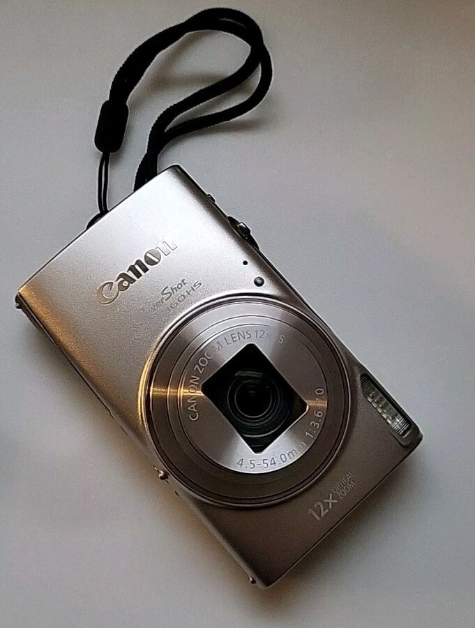 Canon PowerShot ELPH 360 HS 12x MP Digital Camera - Silver