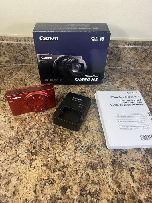 Canon Compact Digital Camera PowerShot SX620 HS Red Optical 25x Zoom English