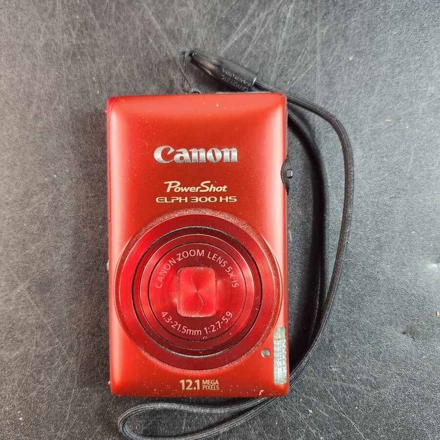 Canon PowerShot ELPH 300 HS / IXUS 220 HS 12.1MP Digital Camera - Red