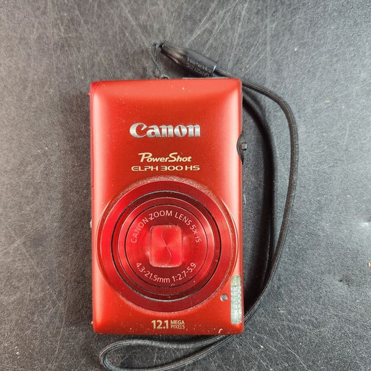 Canon PowerShot ELPH 300 HS / IXUS 220 HS 12.1MP Digital Camera - Red