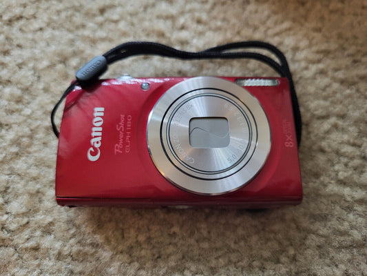 Canon PowerShot ELPH 180 20MP 8x Optical Zoom Digital Camera-95% New Condition